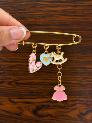 Girl Baby brooch pin