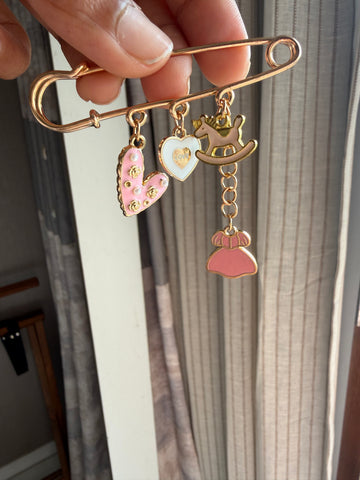 Baby girl brooch pin