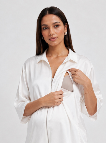 The Cocoon Top - Pearl White
